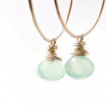 Blue Chalcedony Earrings Wi..