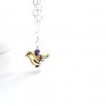 Bird Charm Necklace in Ster..