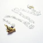 Bird Charm Necklace in Ster..