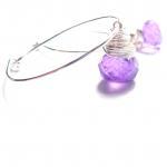 Amethyst Hoop Earrings Ster..