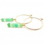 Chrysoprase Dangle Earrings..