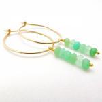Chrysoprase Dangle Earrings..