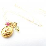 Flower Charm Necklace in Go..