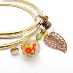 Mixed Metal Bangle Bracele..