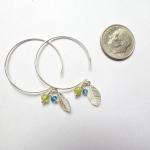 Leaf Charm Earrings in Ster..